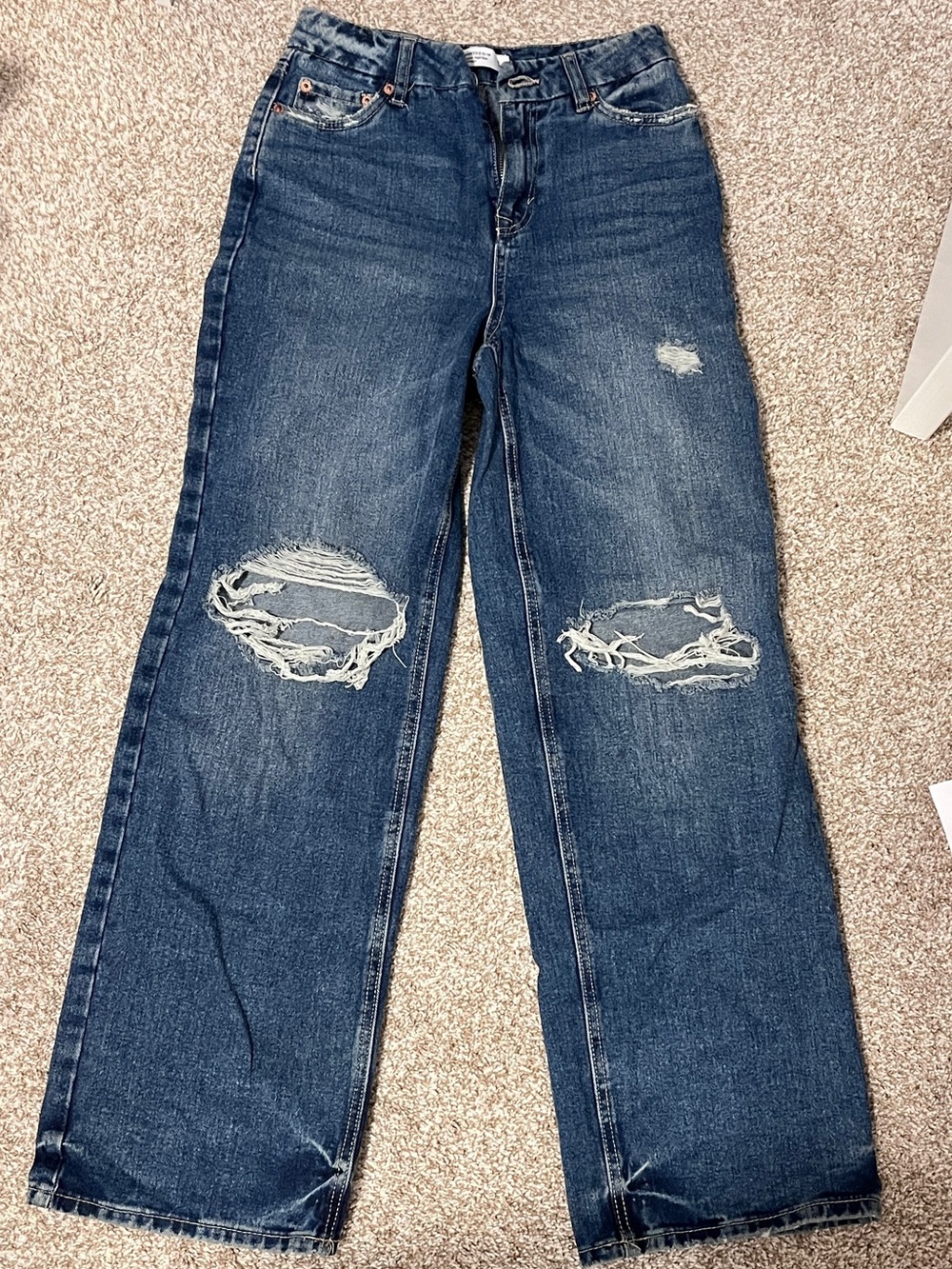 Bluenotes Distressed Boyfriend Jeans — Dark Blue